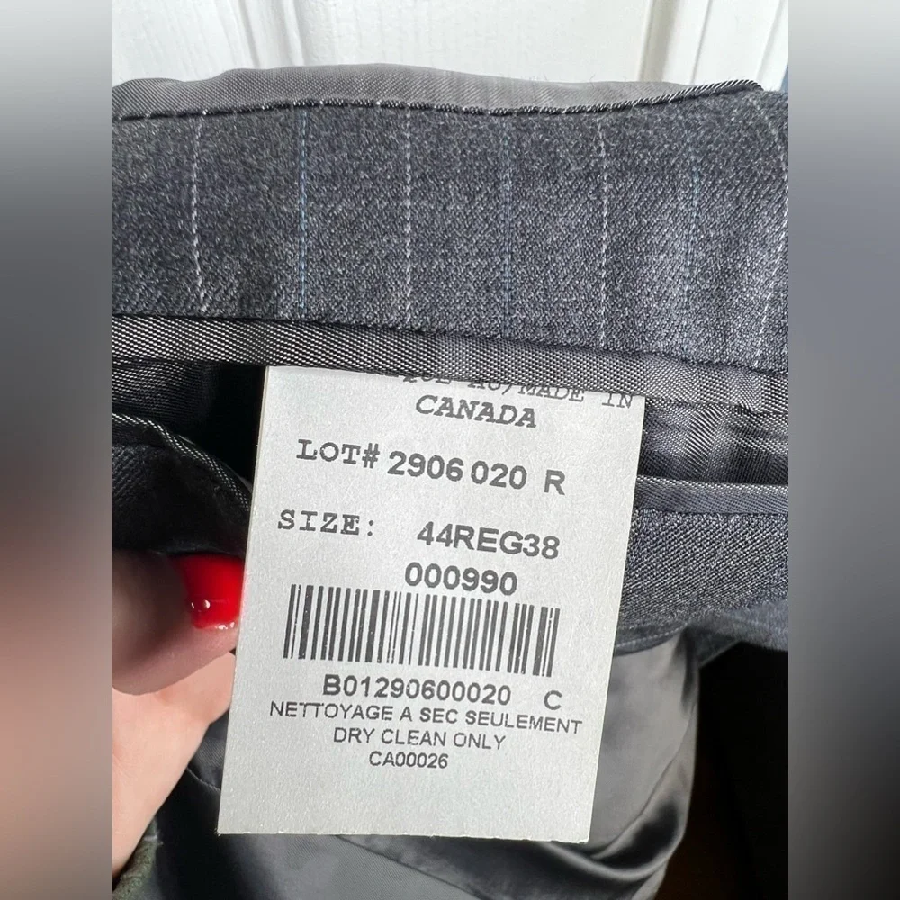 Arnold Brant Saks 44R Wool Cashmere Gray Blue Stripe Sports Coat Jacket 44 R